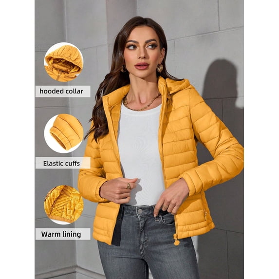 Giolshon Women's Quilted Lightweight Jacket Puffer Coat Women Bubble for Fall and Winter