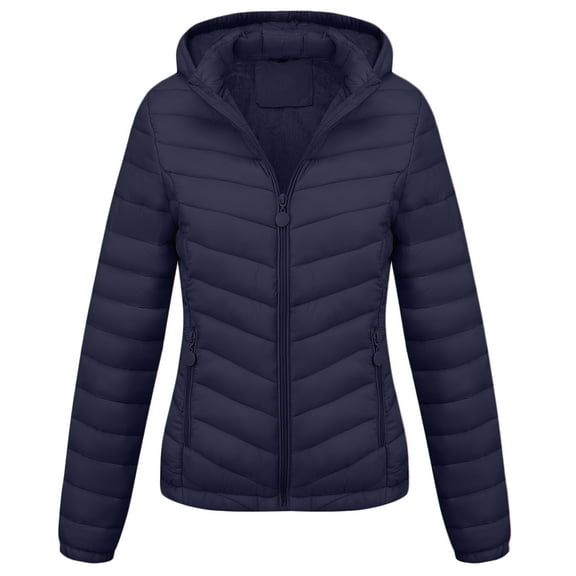 Giolshon Women's Quilted Lightweight Jacket Puffer Coat Women Bubble for Fall and Winter B-22735 Blue L