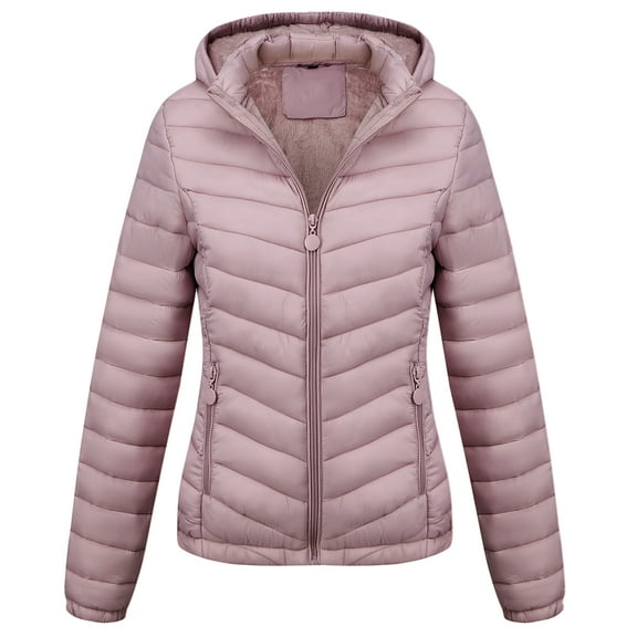 Giolshon Women's Quilted Lightweight Jacket Puffer Coat Women Bubble for Fall and Winter B-22735 L.Pink S