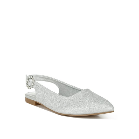 Giora Glitter Slingback Flat Sandals