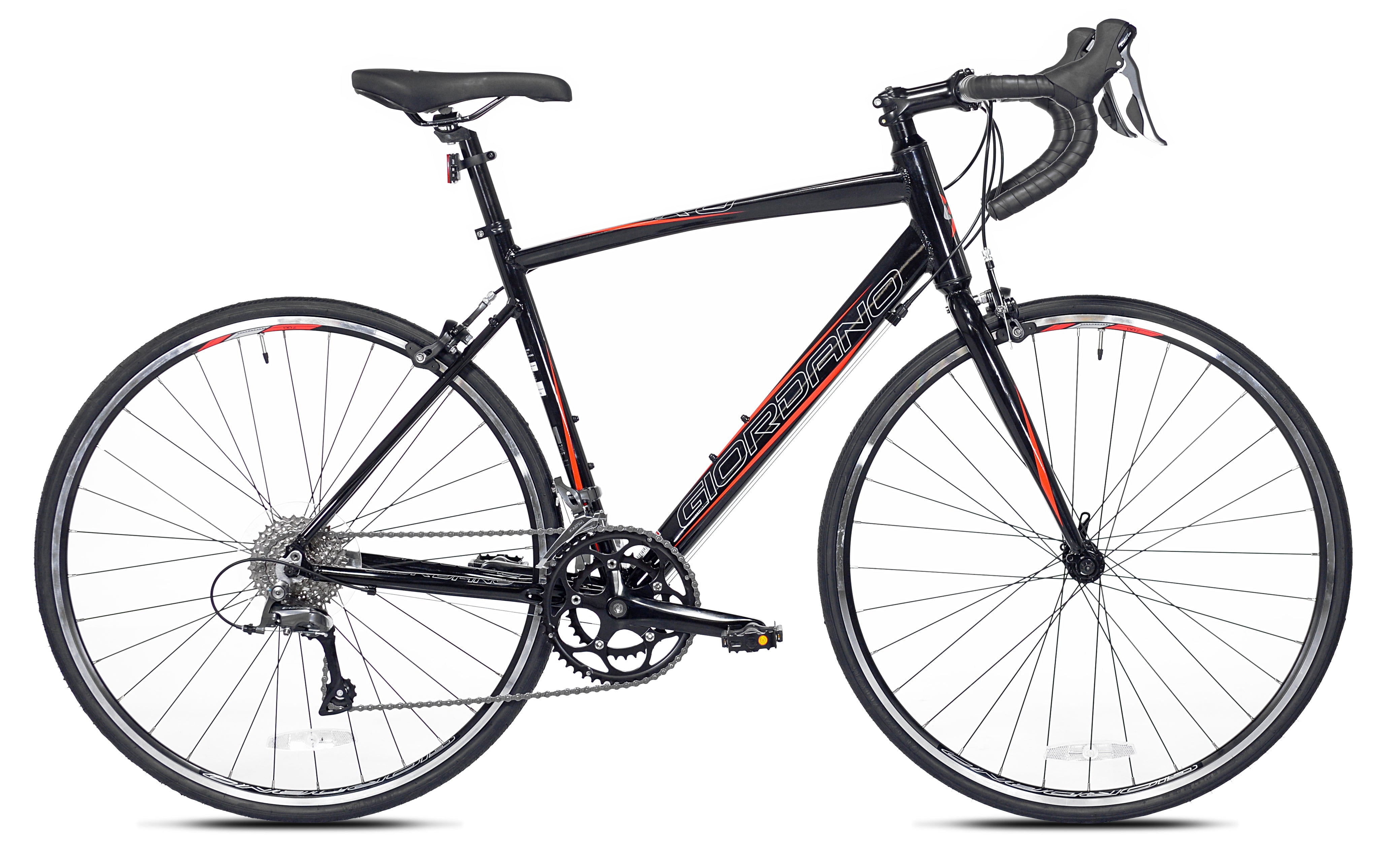 700C Giordano Libero Road Adult Bicycle, Small Frame, Fits Rider 5'4" - 5'8", Unisex, Black
