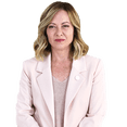 thumbnail image 1 of Giorgia Meloni (Pink Suit) Half Body Buddy Cutout, 1 of 5