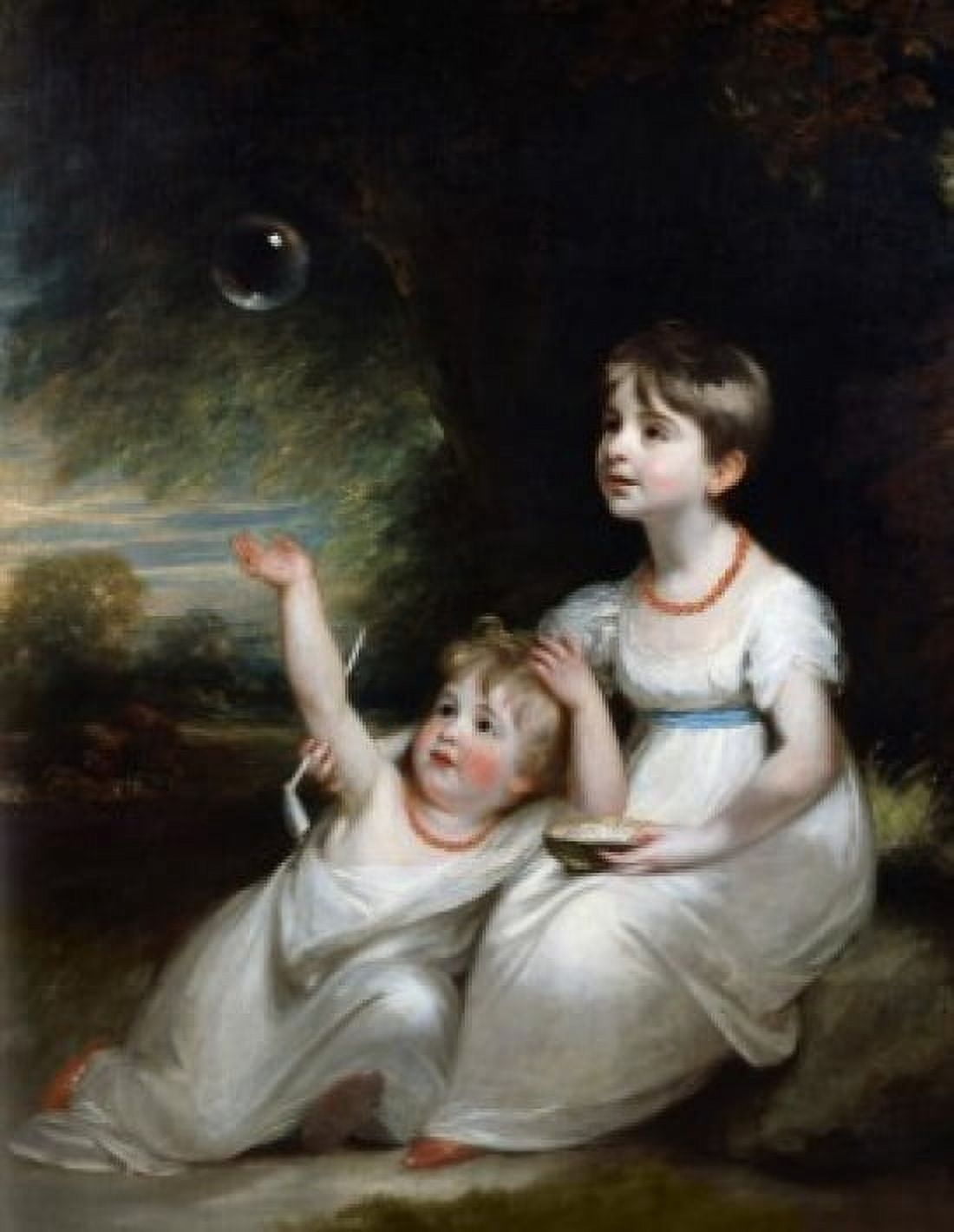 Giorgiana and Anna Waller William Beechey (1753-1839 British) Canvas Art - William Beechey (18 x 24)