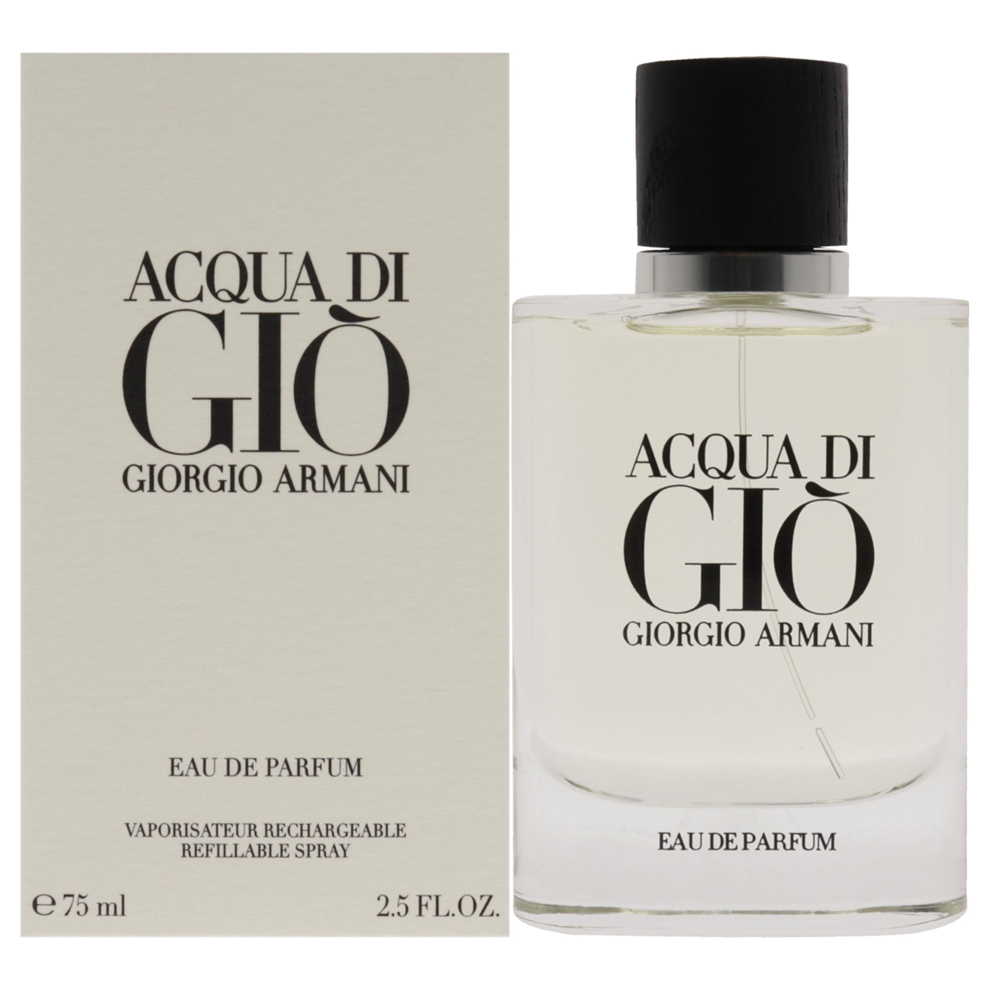 Acqua Di Gio Eau De Parfum Refillable Spray By Giorgio Armani - 2.5 oz Acqua Di Gio Eau De Parfum Refillable Spray By Giorgio Armani - 2.5 oz