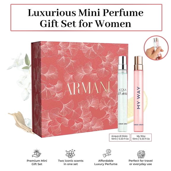 Giorgio Armani Perfume for Women My Way, Acqua Di Gioia 2 Piece EDP Travel Spray 10 ml
