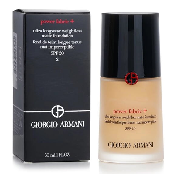 Giorgio Armani Power Fabric + Ultra Longwear Weightless Matte Foundation 2 SPF 20 1 oz