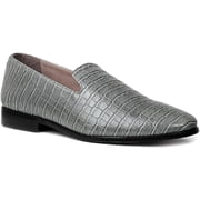 Giorgio Brutini Mens Grey Croco Heed Smoking Loafer - 200198, Size 12 M US