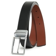 Giorgio Brutini Men's Reversible Leather Belt - Versatile Classic Design for Any Outfit & Casual Use | Black/Brown, Size L