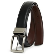 Giorgio Brutini Men's Reversible Stretch Leather Belt - Stylish, Versatile with Comfortable All-Day Wear | Black/Brown, Size L