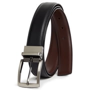 Giorgio Brutini Mens Reversible Stretch Leather Belt - Stylish, Versatile with Comfortable All-Day Wear | Black/Brown, Size L