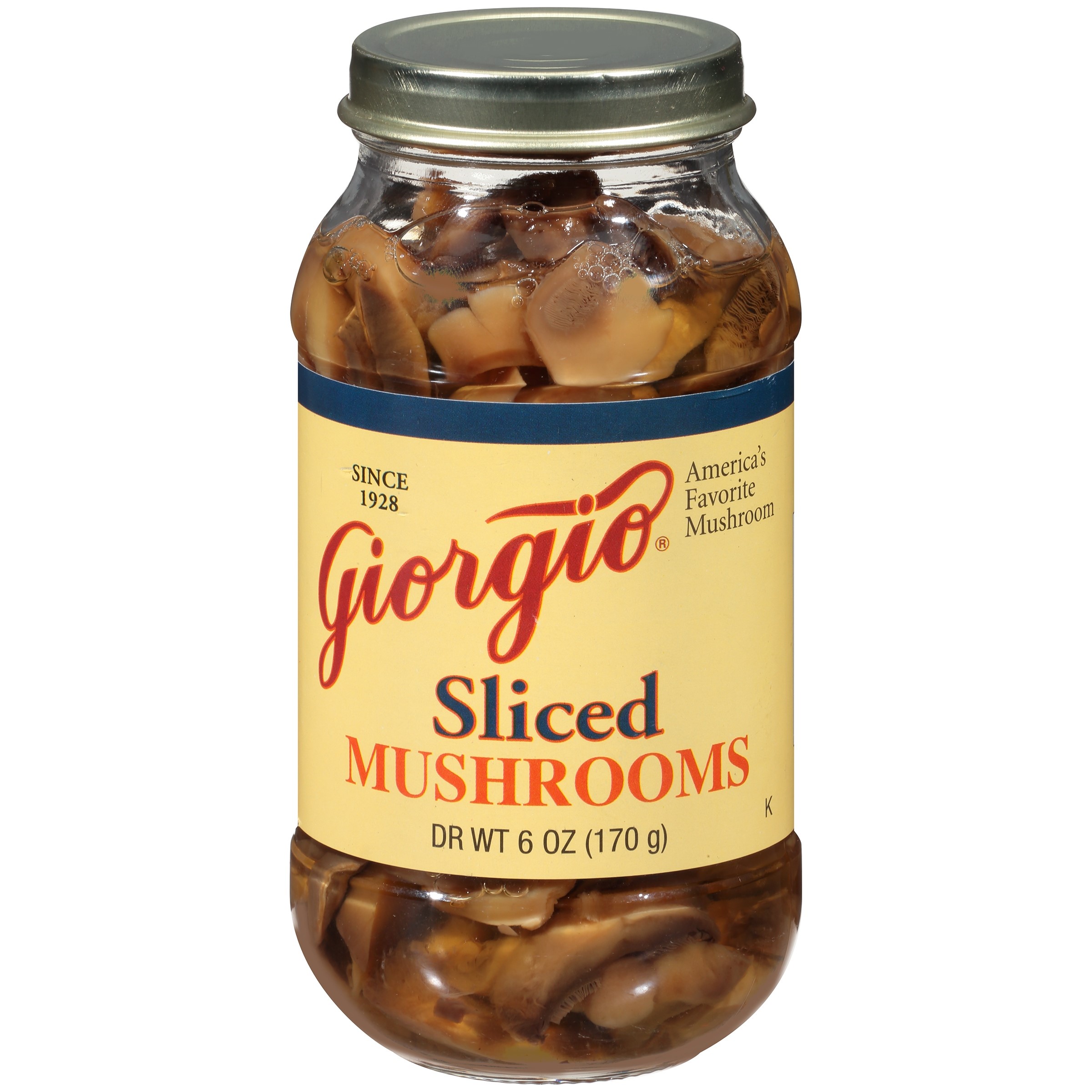 Giorgio Fat-Free Sliced Mushrooms, 6 oz, Jar - image 1 of 6