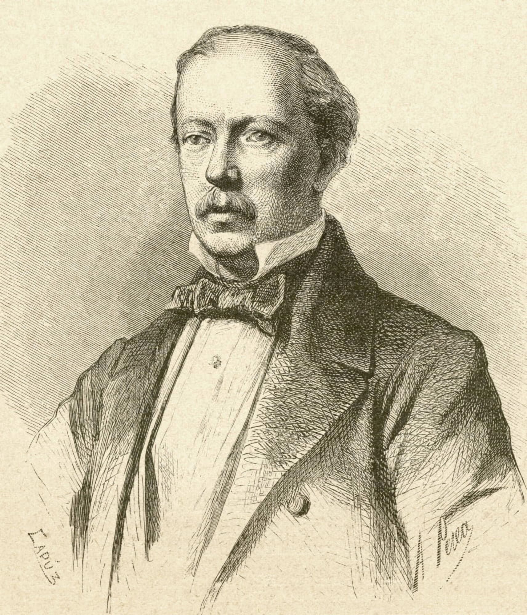 Giorgio Ronconi 1810 - 1890 Italian Operatic Baritone And Actor From El Museo Popular Published Madrid 1887 Canvas Art - Ken Welsh Design Pics (26 x 30)