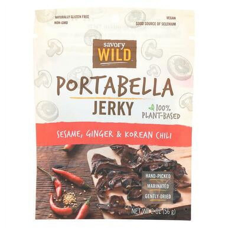Savory Wild Sesame, Ginger & Korean Chili Portabella Jerky, 2