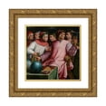 thumbnail image 1 of Giorgio Vasari 15x15 Gold Ornate Wood Frame and Double Matted Museum Art Print Titled - Six Tuscan Poets (1544), 1 of 4