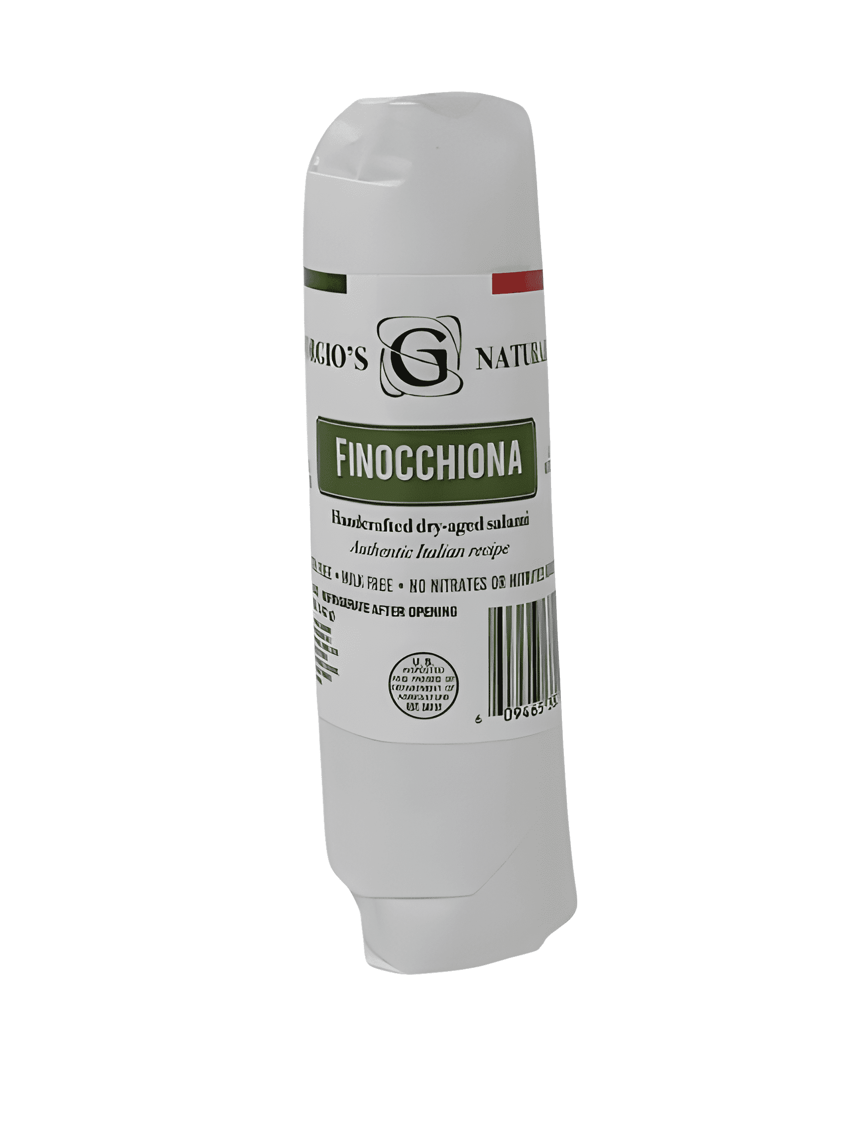Giorgio's Naturals Finocchiona Handcrafted Dry-Aged Salami  All-Natural, Gluten-Free Italian Cured Meat with Fennel Seeds (30-Day Aged)