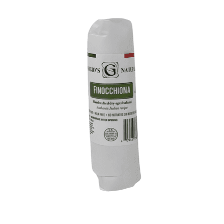 Giorgio's Naturals Finocchiona Handcrafted Dry-Aged Salami – All-Natural, Gluten-Free Italian Cured Meat with Fennel Seeds (30-Day Aged)