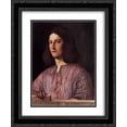 thumbnail image 1 of Giorgione 2x Matted 20x24 Black Ornate Framed Art Print 'Portrait of young man (Giustiniani Portrait) ', 1 of 2