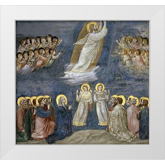 Giotto 13x12 White Modern Wood Framed Museum Art Print Titled - Ascension