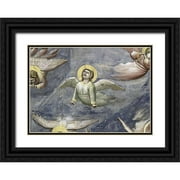 Giotto 18x14 Black Ornate Wood Framed with Double Matting Museum Art Print Titled - Lamentation (Detail)