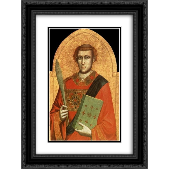 Giotto 2x Matted 20x24 Black Ornate Framed Art Print 'St Lawrence'