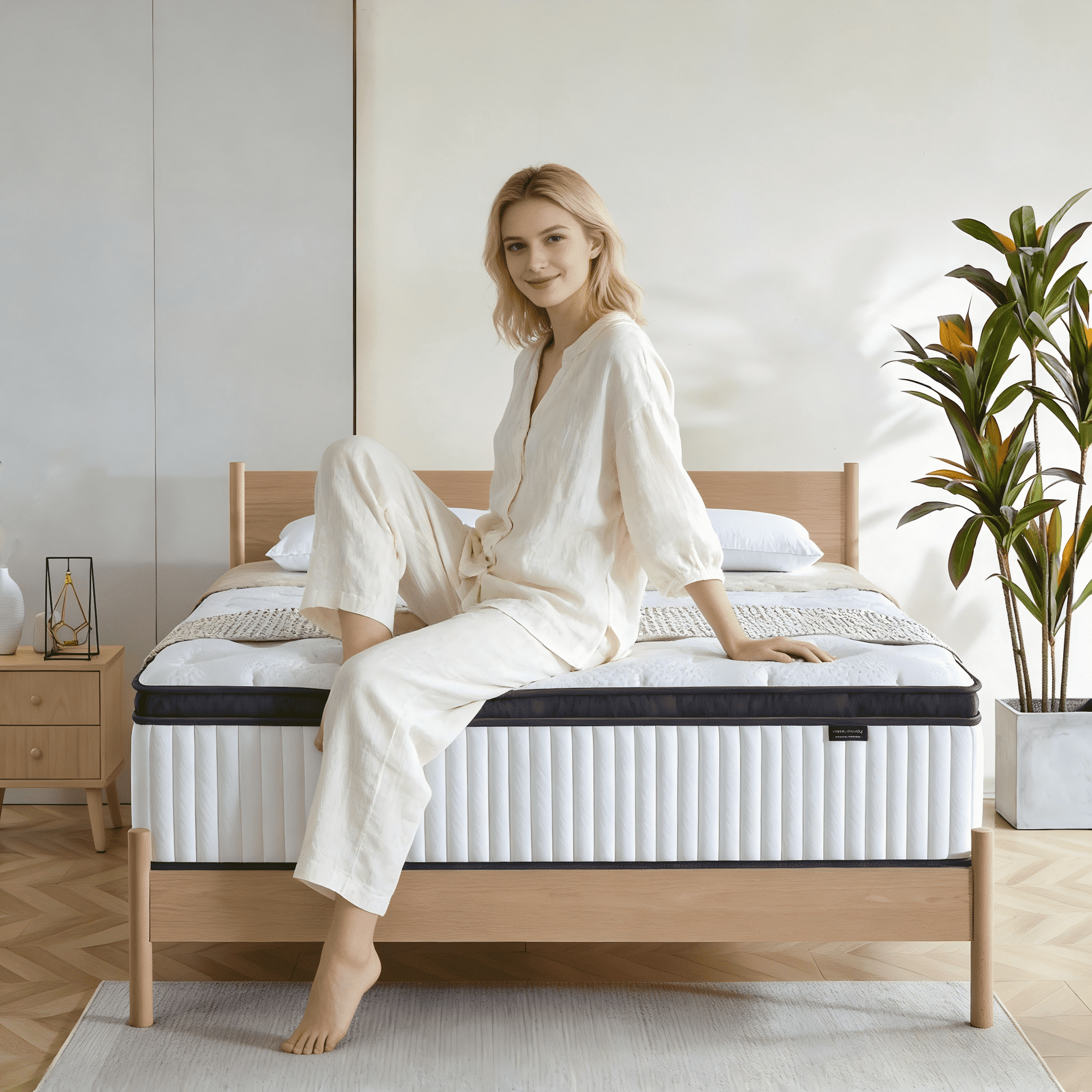 Giovanly 12 inch Full Hybrid Mattress in a Box, Cooling Gel Memory Foam & Individually Pocket Coils, Medium Firm, Motion Isolation & Zoned Support, CertiPUR-US Certified