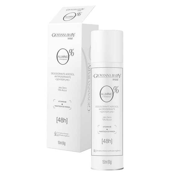Giovanna Baby - Linha Neutral - Desodorante Antitranspirante Aerossol Zero Aluminio 150 Ml - (Neutral Collection - Zero Aluminum Antiperspirant Deodorant Aerosol 5.07 Fl Oz)