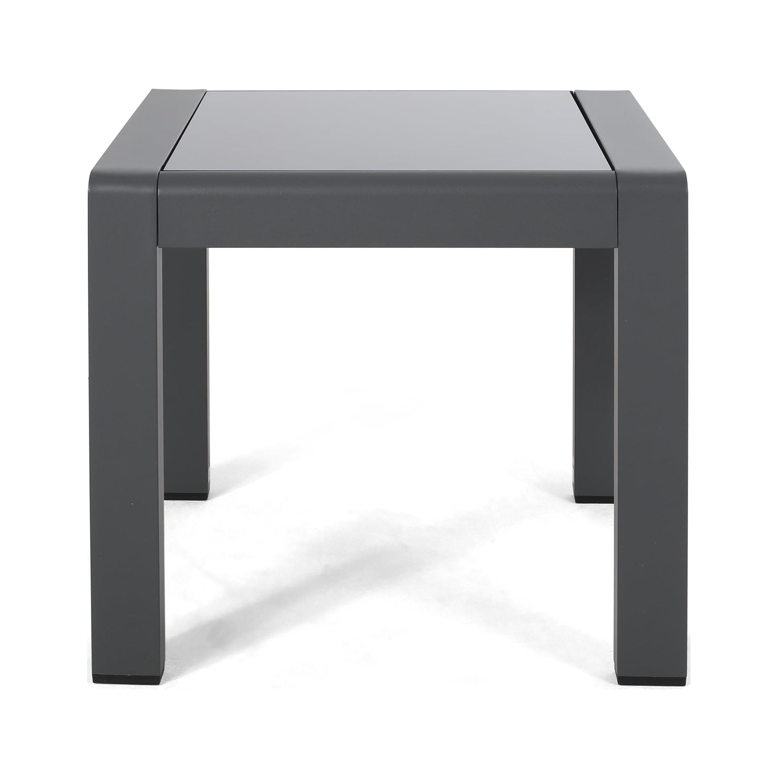 Giovanna Coral Outdoor Aluminum Side Table with Glass Top - Walmart.com