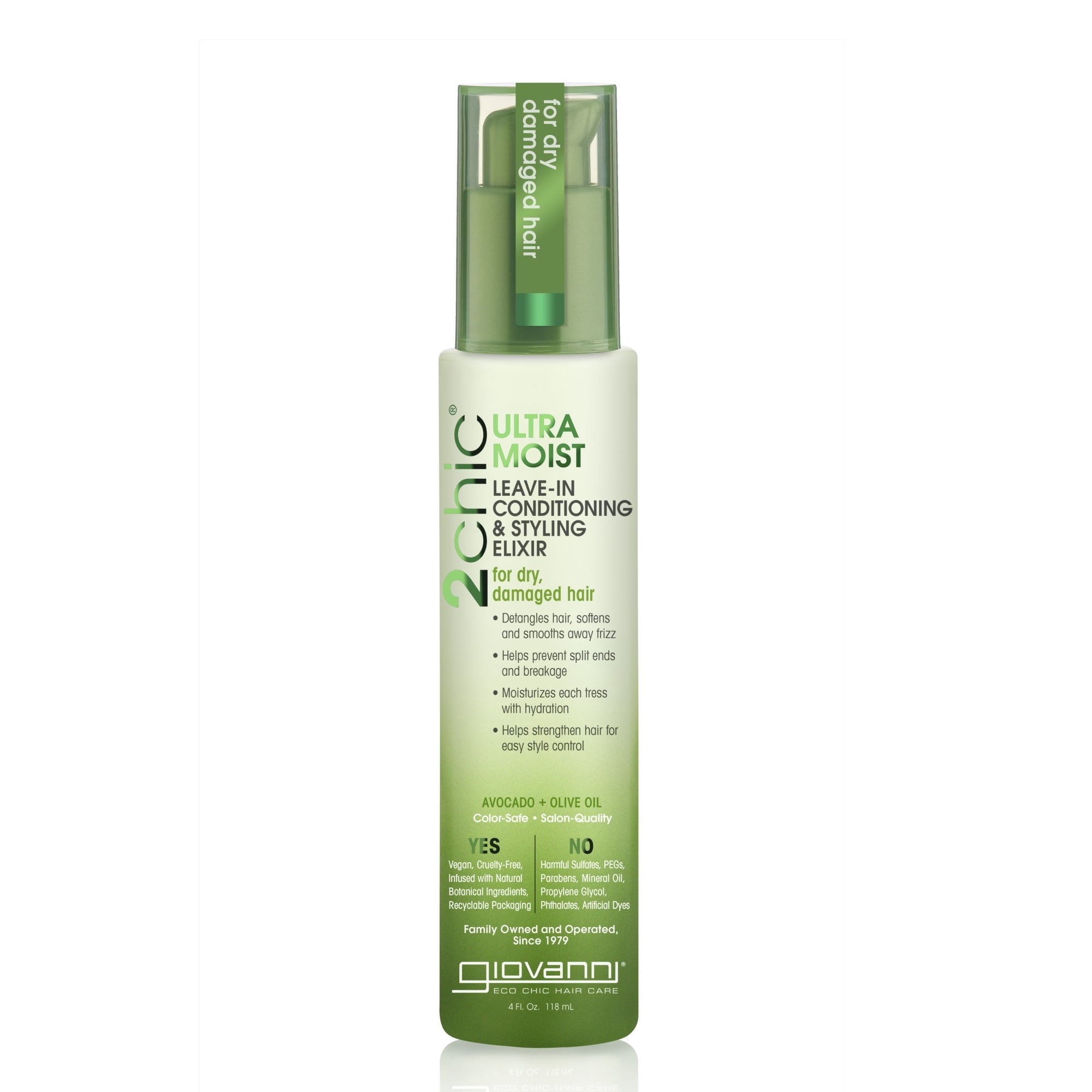 Giovanni 2Chic Moist Leave In Condition Avocado Olive Oil, 4 Oz., Pack of 2