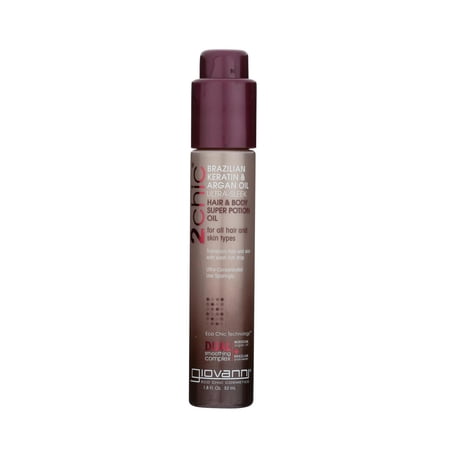 Giovanni 2Chic Sleek Super Protion Oil Keratin Argan Oil, 1.8 Oz.