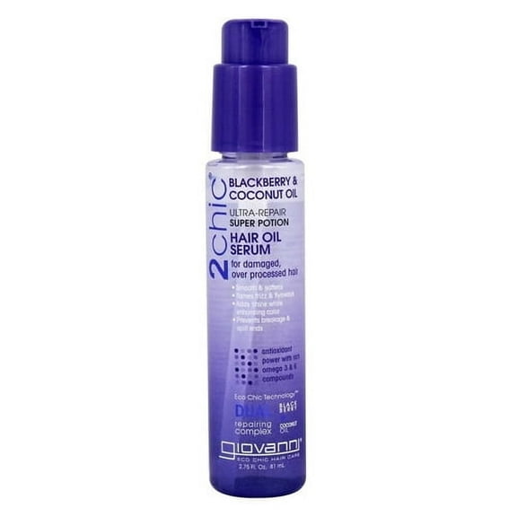 Giovanni 2chic Hair Oil Serum Blackberry and Coconut Oil, 2.75 Oz