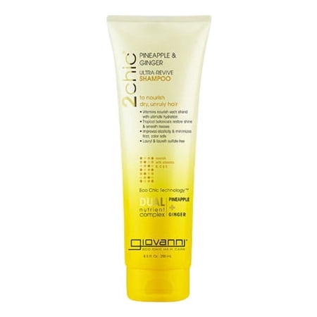 Giovanni 2chic Hair Shampoo with Ultra revive Pineapple and Ginger Collection, 8.5 Oz, 2 Pack