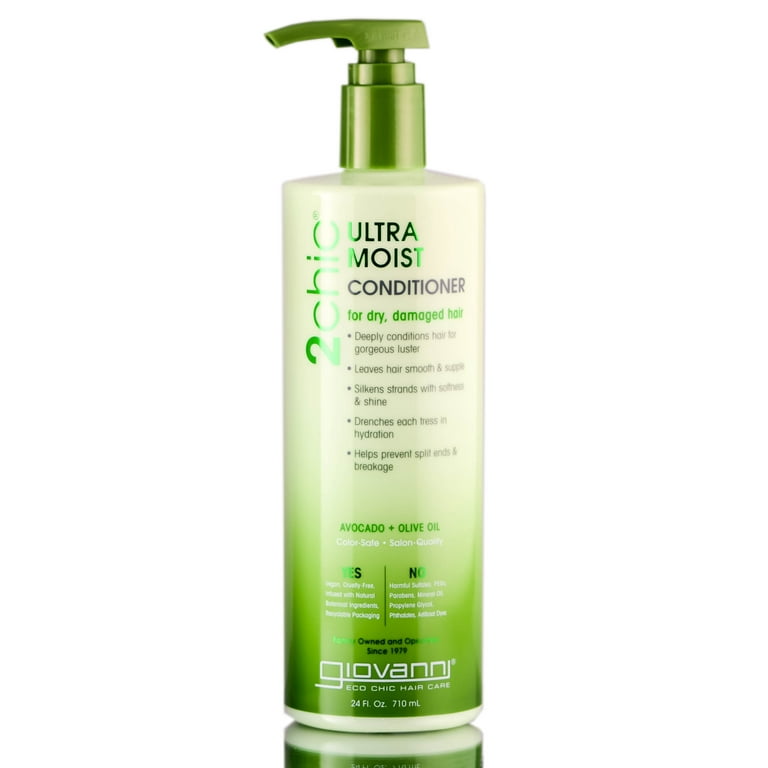 Giovanni Ultra Moist Conditioner Avocado, Olive Oil for Dry, Damaged Hair, Sulfate Free, No Parabens, 24 oz with Pump Giovanni Ultra Moist Conditioner Avocado, Olive Oil for Dry, Damaged Hair, Sulfate Free, No Parabens, 24 oz with Pump