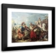 thumbnail image 1 of Giovanni Antonio Guardi 17x15 Black Modern Framed Museum Art Print Titled - The Fight Between Tancred and Argante with Clorinda in the Background (1714 - 1760), 1 of 5