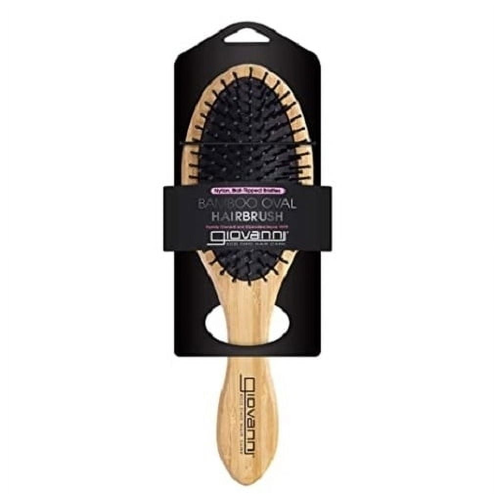 Giovanni Bamboo Oval Hair Brush, Nylon BallTipped Bristles