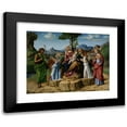 thumbnail image 1 of Giovanni Battista Cima da Conegliano 14x12 Black Modern Framed Museum Art Print Titled - The Rest on the Flight into Egypt (ca 1496-1498), 1 of 5