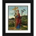 thumbnail image 1 of Giovanni Battista Cima da Conegliano 15x18 Black Ornate Wood Framed Double Matted Museum Art Print Titled - Saint Helena (C. 1495), 1 of 5