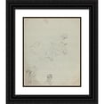 thumbnail image 1 of Giovanni Battista Cipriani 20x23 Black Ornate Framed Double Matted Museum Art Print Titled: Figure Studies (Verso), 1 of 5
