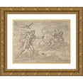 thumbnail image 1 of Giovanni Battista Foggini 14x12 Gold Ornate Wood Frame and Double Matted Museum Art Print Titled - Apollo and Crowns (1652-1725), 1 of 4