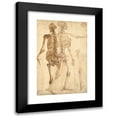 thumbnail image 1 of Giovanni-Battista Franco 13x18 Black Modern Framed Museum Art Print Titled - Two Skeletons Studies, 1 of 5