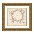 thumbnail image 1 of Giovanni Battista Merano 16x15 Gold Ornate Wood Frame and Double Matted Museum Art Print Titled - The Holy Spirit Surrounded by a Wreath of Flowers Held Up by Infant Angels (1632-98), 1 of 4
