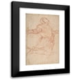 thumbnail image 1 of Giovanni Battista Naldini 16x24 Black Modern Framed Museum Art Print Titled - Kneeling Male Figure with Outstretched Arms (1537-91), 1 of 5