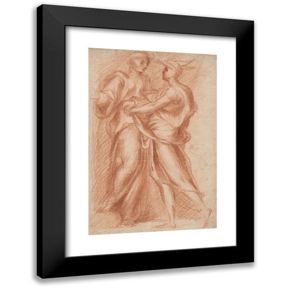 Giovanni Battista Naldini 17x24 Black Modern Framed Museum Art Print Titled - Mercury and Aglauros (C. 1566)