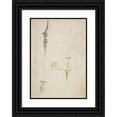 thumbnail image 1 of Giovanni Battista Natali III 11x14 Black Ornate Wood Framed Double Matted Museum Art Print Titled: Fragmentary Sketches of Various Ornament (1698-1765), 1 of 5