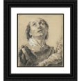 thumbnail image 1 of Giovanni Battista Piazzetta 12x14 Black Ornate Wood Framed Double Matted Museum Art Print Titled: Saint Stephen (1730S-1740s), 1 of 5