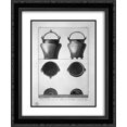 thumbnail image 1 of Giovanni Battista Piranesi 2x Matted 20x24 Black Ornate Framed Art Print 'Bronze vessels with movable handles, found at Pompeii', 1 of 2