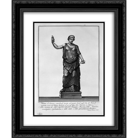 Giovanni Battista Piranesi 2x Matted 20x24 Black Ornate Framed Art Print 'Juno'