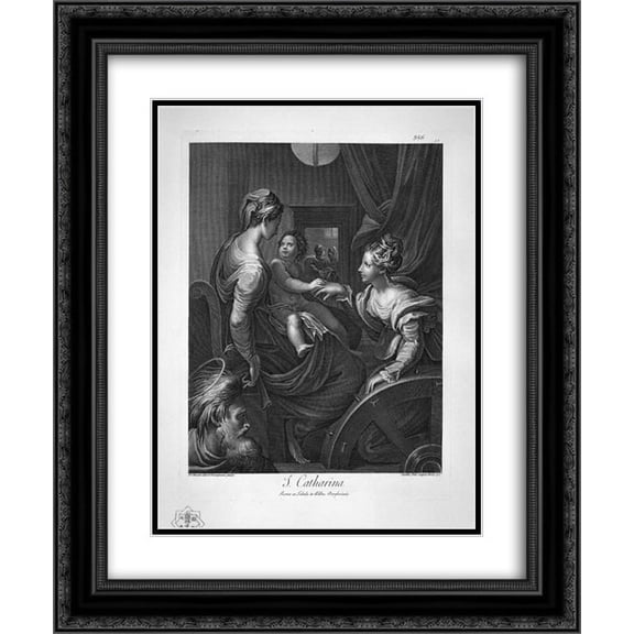 Giovanni Battista Piranesi 2x Matted 20x24 Black Ornate Framed Art Print 'The Marriage of Meleager and Atalantada Carav'