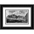 thumbnail image 1 of Giovanni Battista Piranesi 2x Matted 24x20 Black Ornate Framed Art Print 'A view of the surpluses above the Baths of Diocletian', 1 of 2