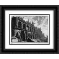 thumbnail image 1 of Giovanni Battista Piranesi 2x Matted 24x20 Black Ornate Framed Art Print 'Remains of the Villa of Maecenas at Tivoli', 1 of 2
