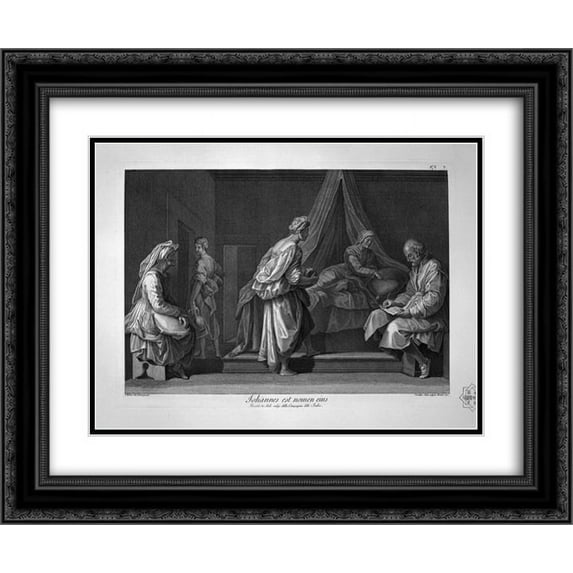 Giovanni Battista Piranesi 2x Matted 24x20 Black Ornate Framed Art Print 'The Presentation in the Temple'